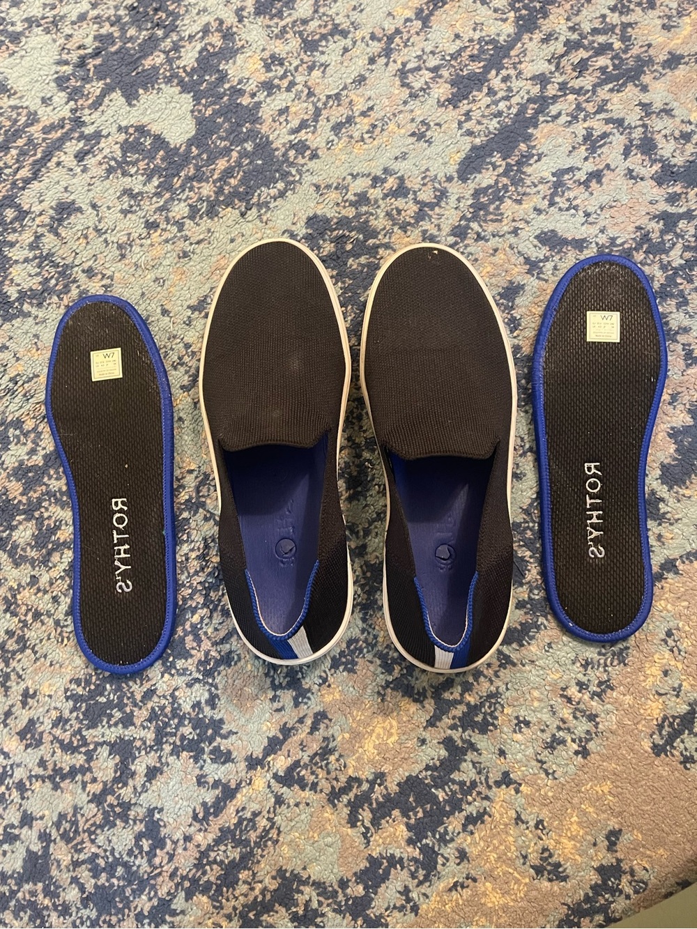 Rothy’s Slip On Sneaker - Black - Size 7 - Picture 5 of 6